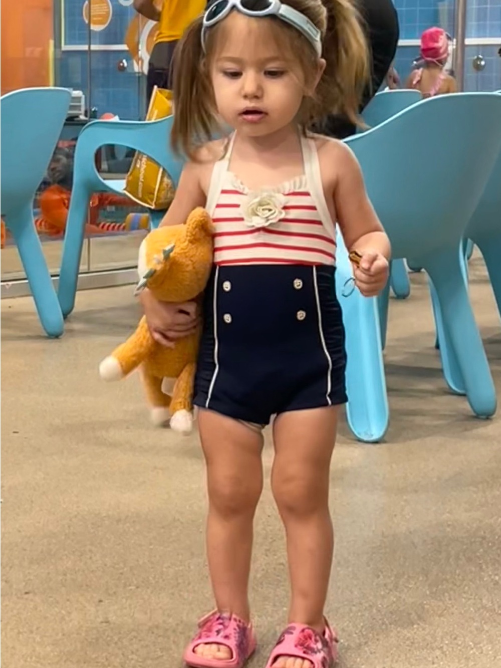 Janie & Jack Baby/Toddler Girl’s Retro Bathing Suit - Size 18 to 24 Months - Picture 6 of 9